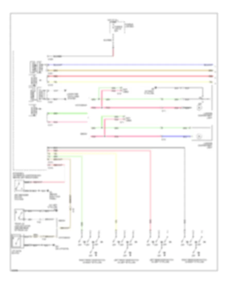 Courtesy Lamps Wiring Diagram, Except Evolution (1 of 2) for Mitsubishi Lancer Evolution MR 2012