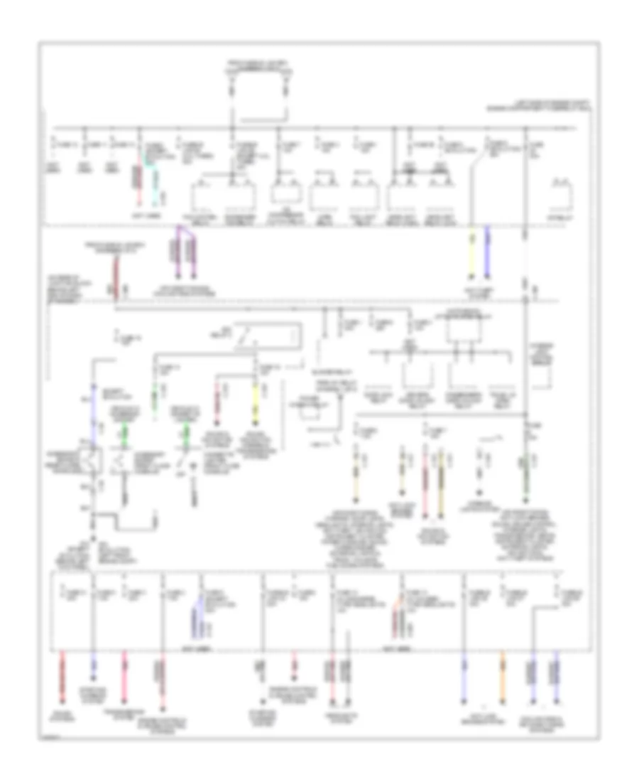 Power Distribution Wiring Diagram 2 of 2 for Mitsubishi Lancer Evolution MR 2012