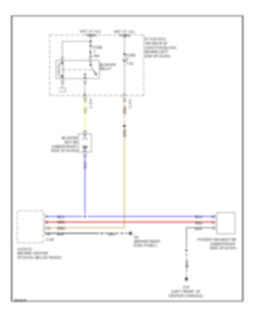Heater Wiring Diagram, Except Evolution for Mitsubishi Lancer Evolution GSR 2008