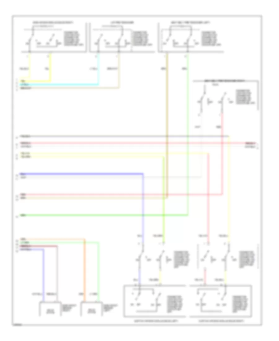 Supplemental Restraints Wiring Diagram, Evolution (2 of 4) for Mitsubishi Lancer Evolution GSR 2008