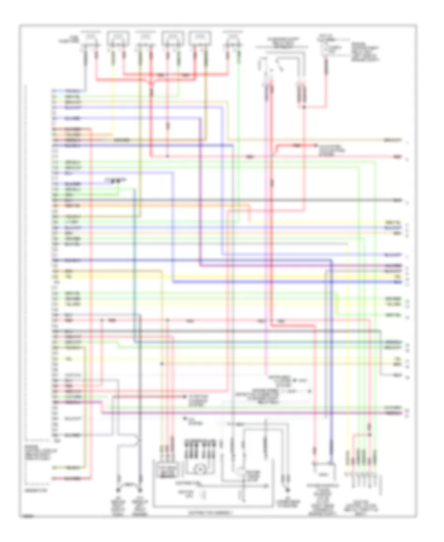 3.0L, Engine Performance Wiring Diagram, with MT (1 of 3) for Mitsubishi Eclipse GT 2004