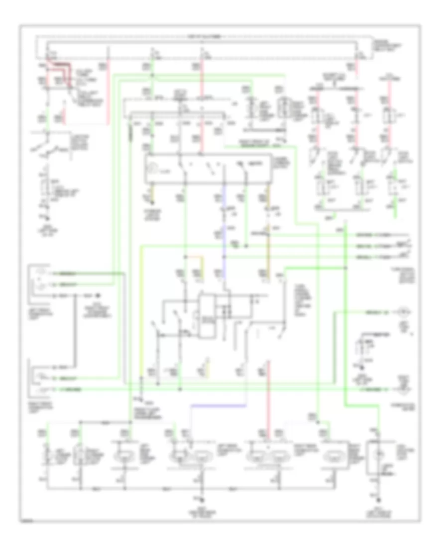 Exterior Lamps Wiring Diagram for Mitsubishi Eclipse RS 1995