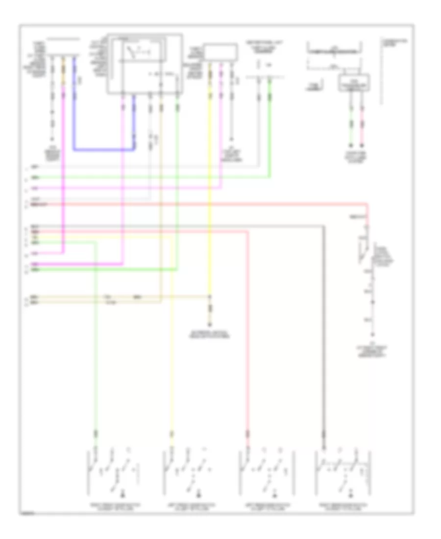 Forced Entry Wiring Diagram, Except Evolution (2 of 2) for Mitsubishi Lancer GT 2012