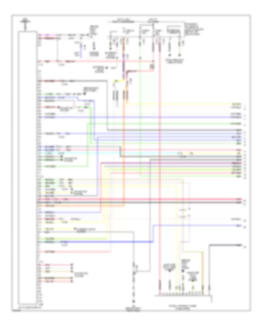 Navigation Wiring Diagram, Except Evolution with Amplifier (1 of 3) for Mitsubishi Lancer GT 2012