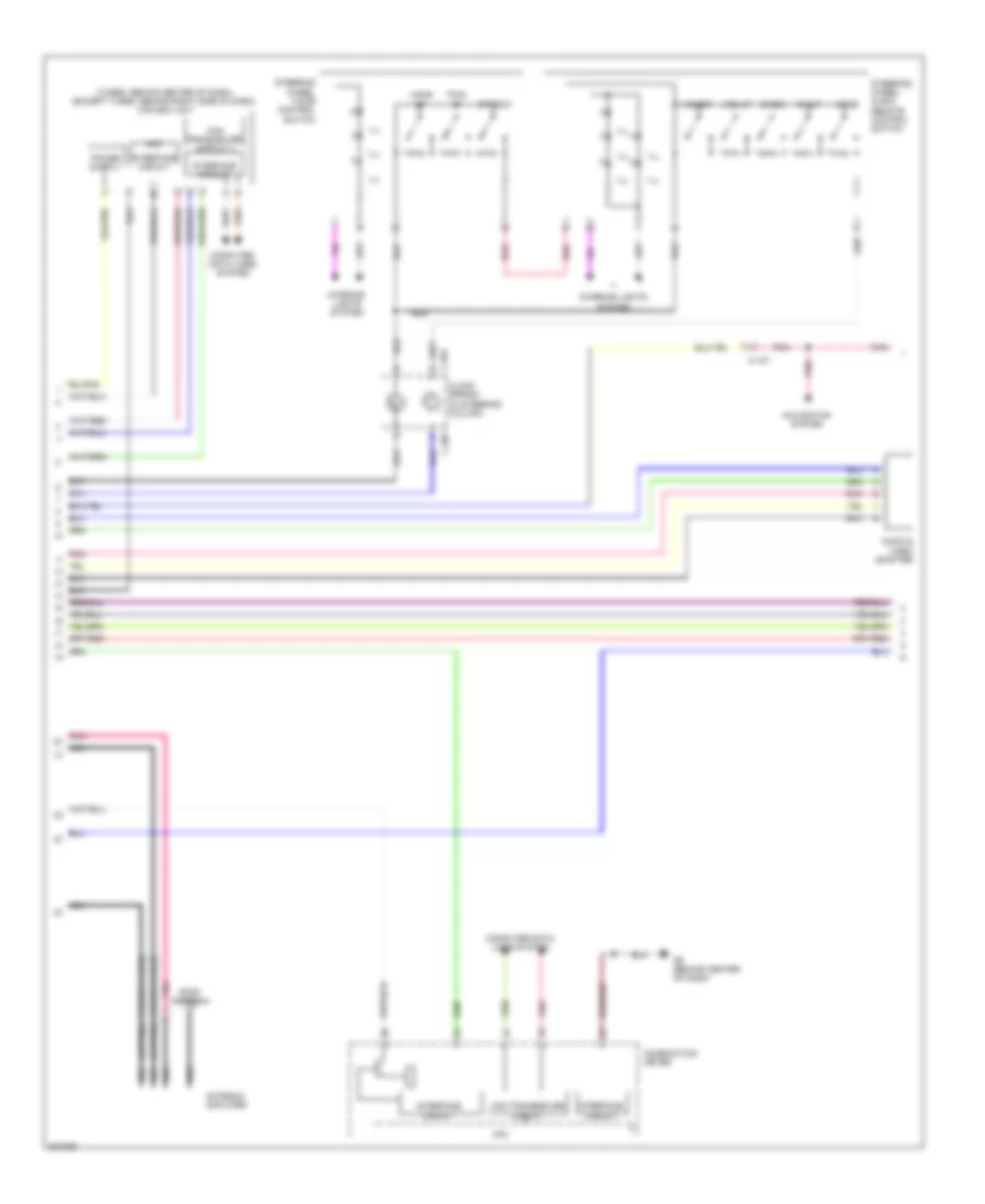 Navigation Wiring Diagram, Except Evolution with Amplifier (2 of 3) for Mitsubishi Lancer GT 2012