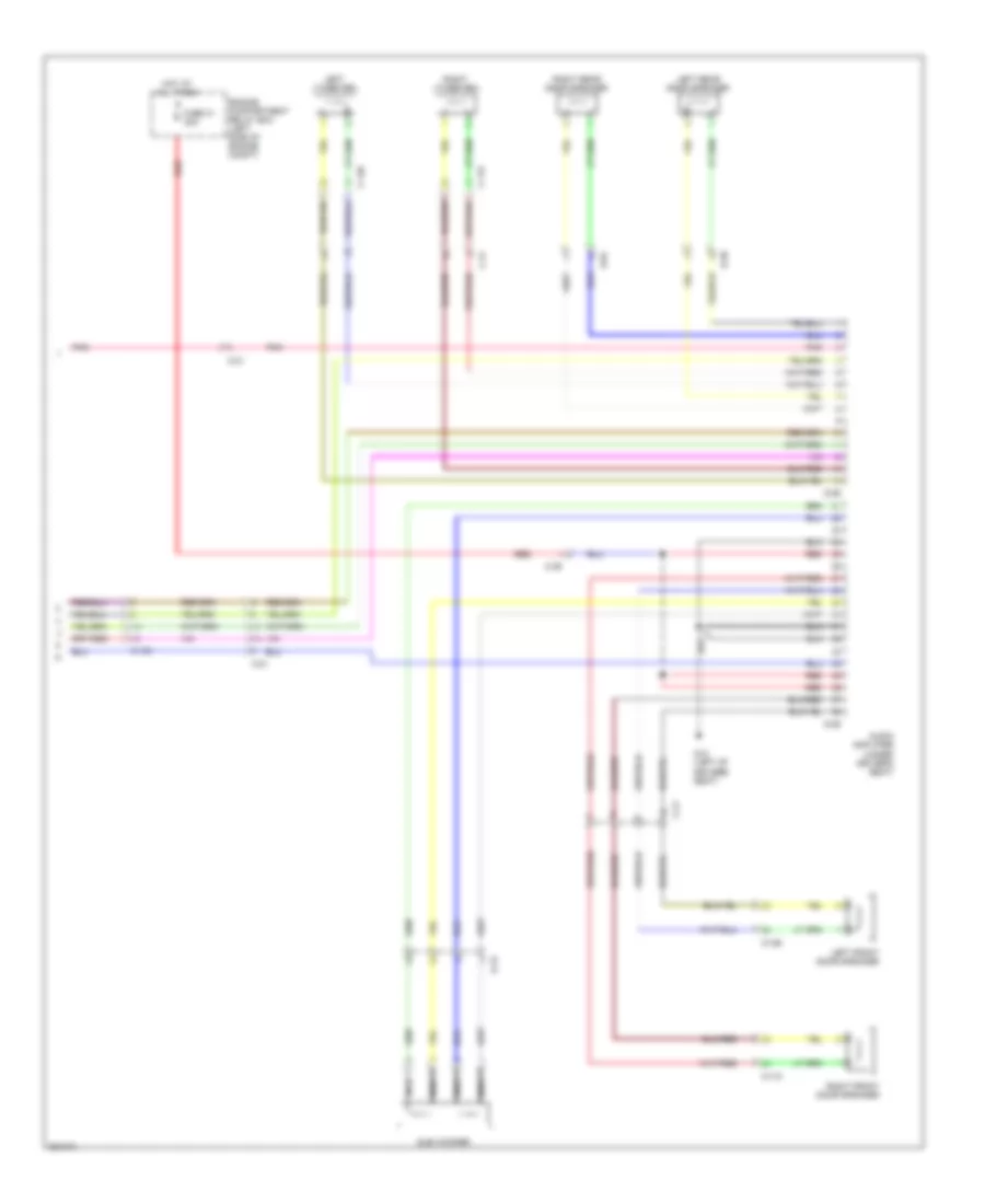 Navigation Wiring Diagram, Except Evolution with Amplifier (3 of 3) for Mitsubishi Lancer GT 2012