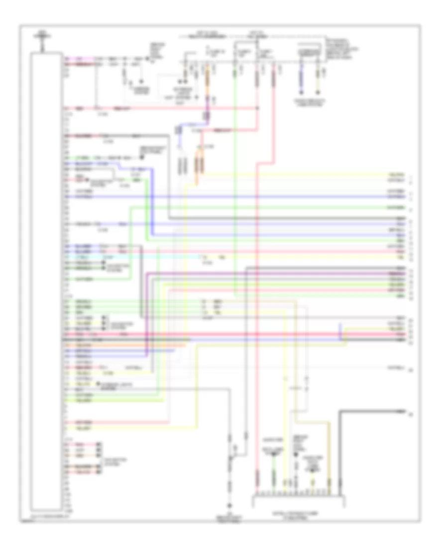 Navigation Wiring Diagram, Except Evolution without Amplifier (1 of 3) for Mitsubishi Lancer GT 2012