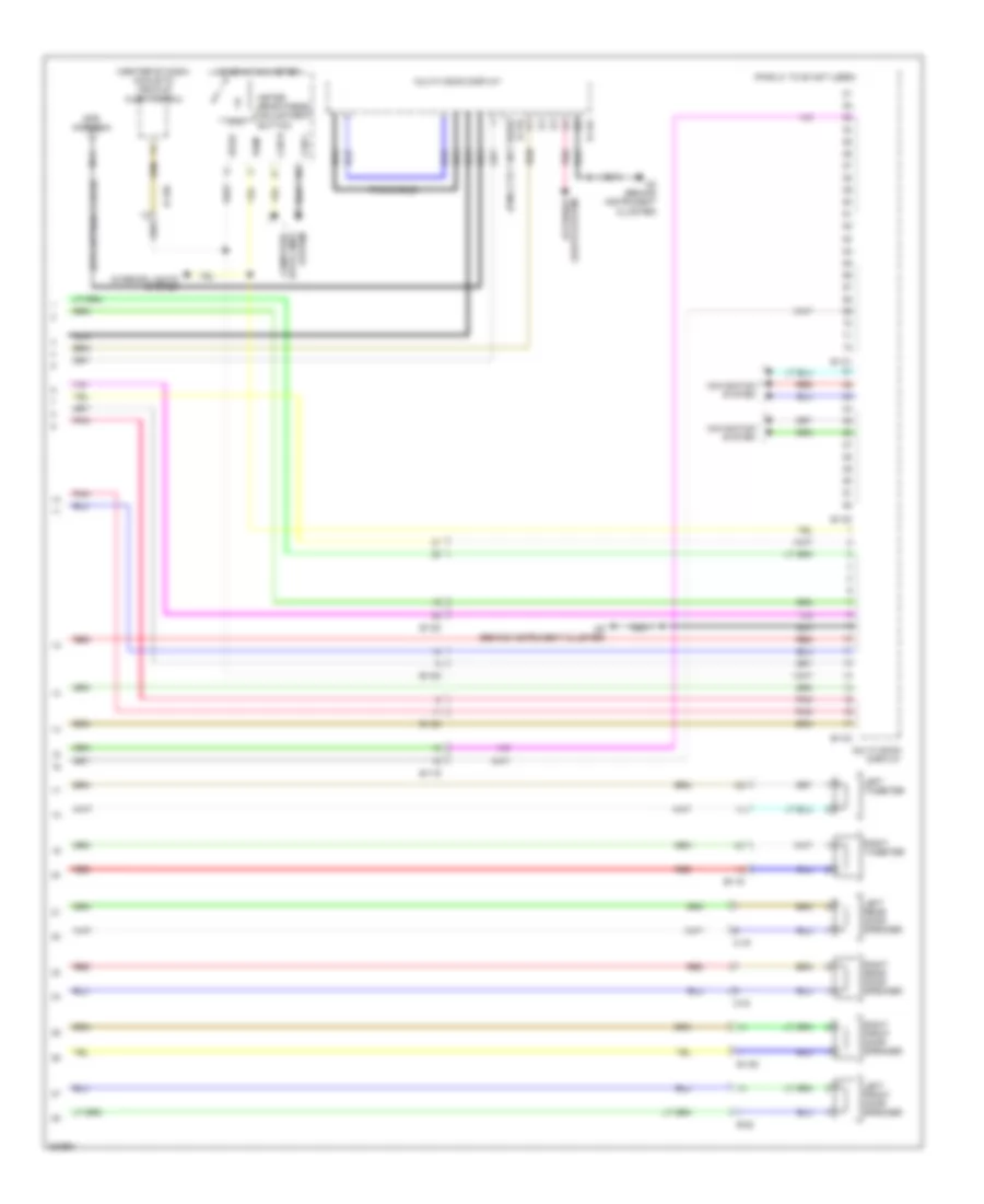 Navigation Wiring Diagram without Amplifier 2 of 2 for Mitsubishi i MiEV ES 2014