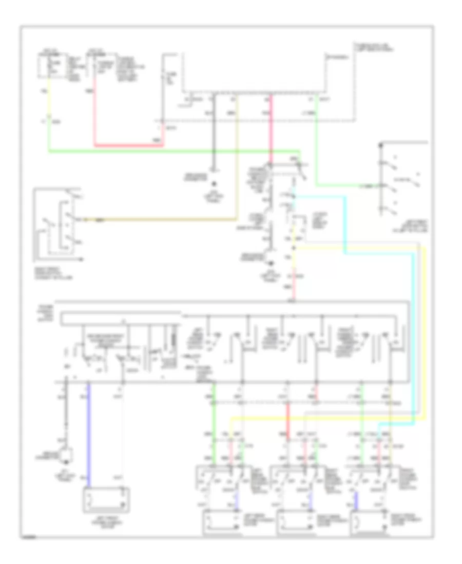 Power Windows Wiring Diagram for Mitsubishi i MiEV ES 2014