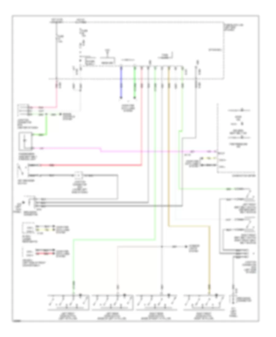 Warning Systems Wiring Diagram for Mitsubishi i MiEV ES 2014
