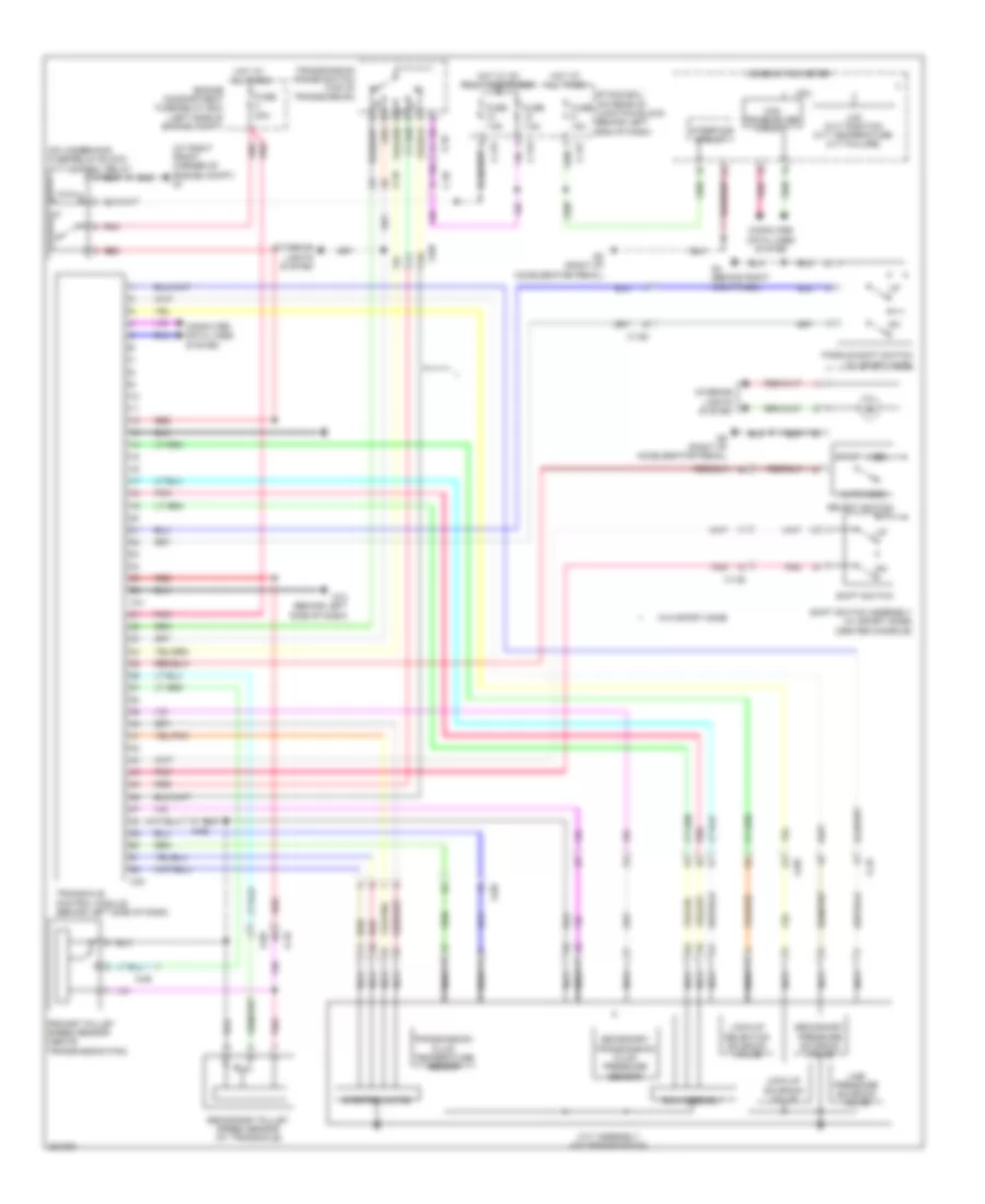 AT Wiring Diagram, Except Evolution, CVT for Mitsubishi Lancer Ralliart 2012