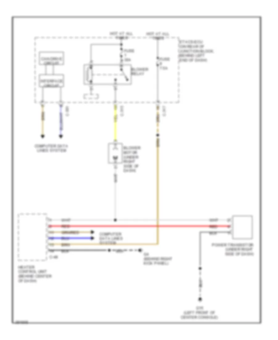 2.0L, Heater Wiring Diagram for Mitsubishi Lancer Ralliart 2012