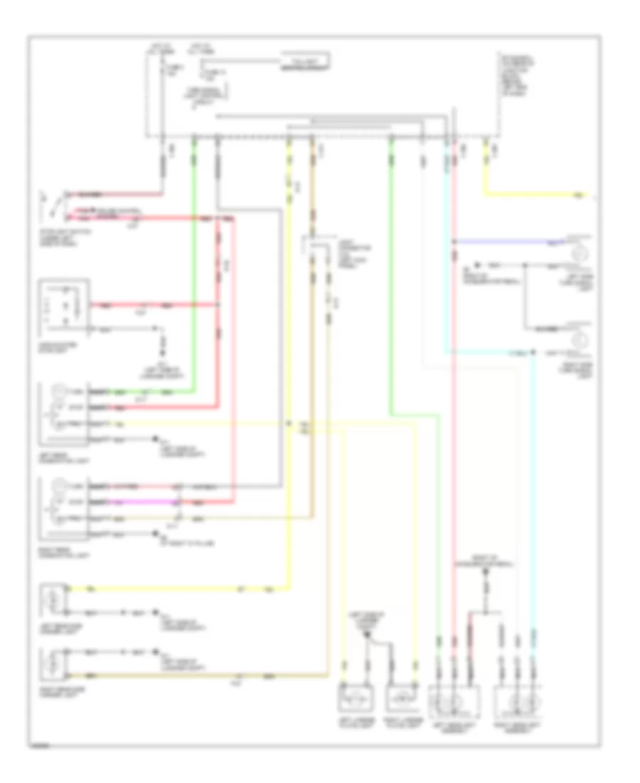 Exterior Lamps Wiring Diagram, Evolution (1 of 2) for Mitsubishi Lancer Ralliart 2012