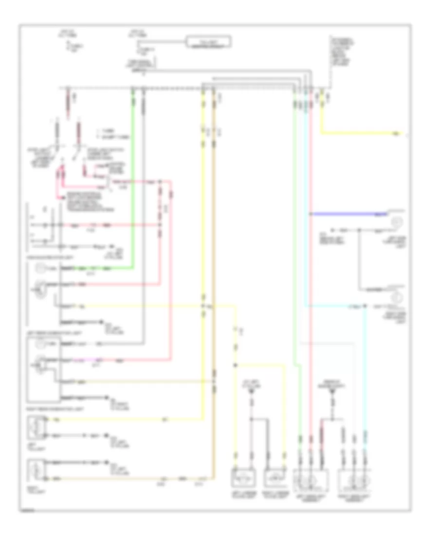 Exterior Lamps Wiring Diagram Except Evolution 1 of 2 for Mitsubishi Lancer Ralliart 2012