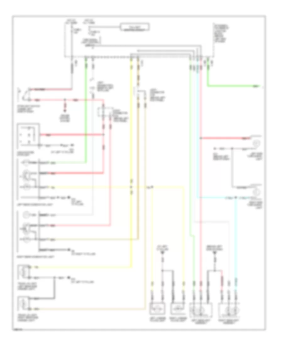 Exterior Lamps Wiring Diagram, Except Evolution (1 of 2) for Mitsubishi Lancer GTS 2008