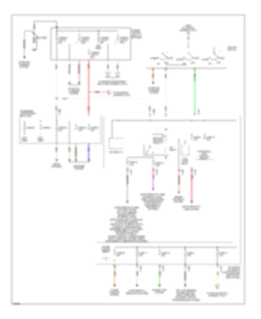 Power Distribution Wiring Diagram, Except Evolution (1 of 2) for Mitsubishi Lancer GTS 2008