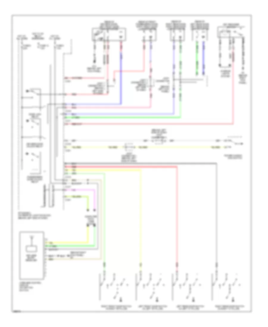 Power Door Locks Wiring Diagram, Except Evolution without Keyless Entry for Mitsubishi Lancer GTS 2008