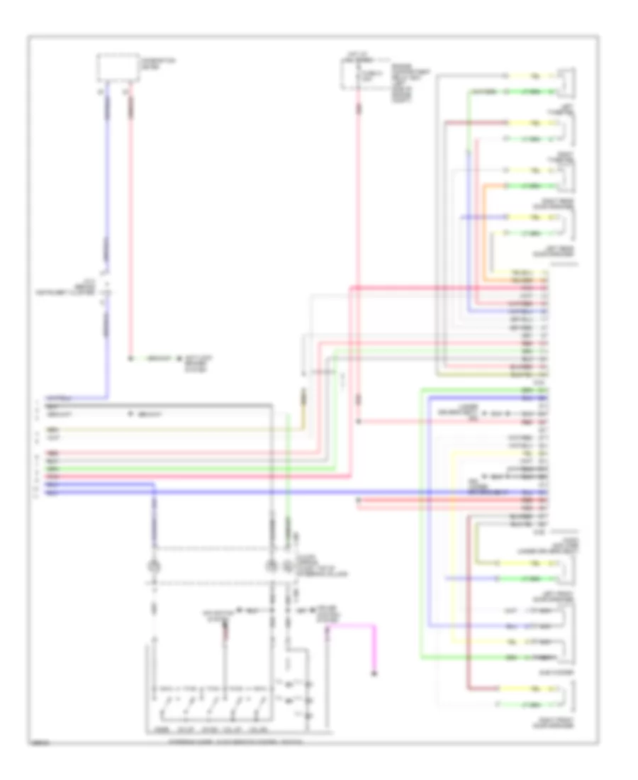 Radio Wiring Diagram, Evolution without Multi-Communication System with Amplifier (2 of 2) for Mitsubishi Lancer GTS 2008