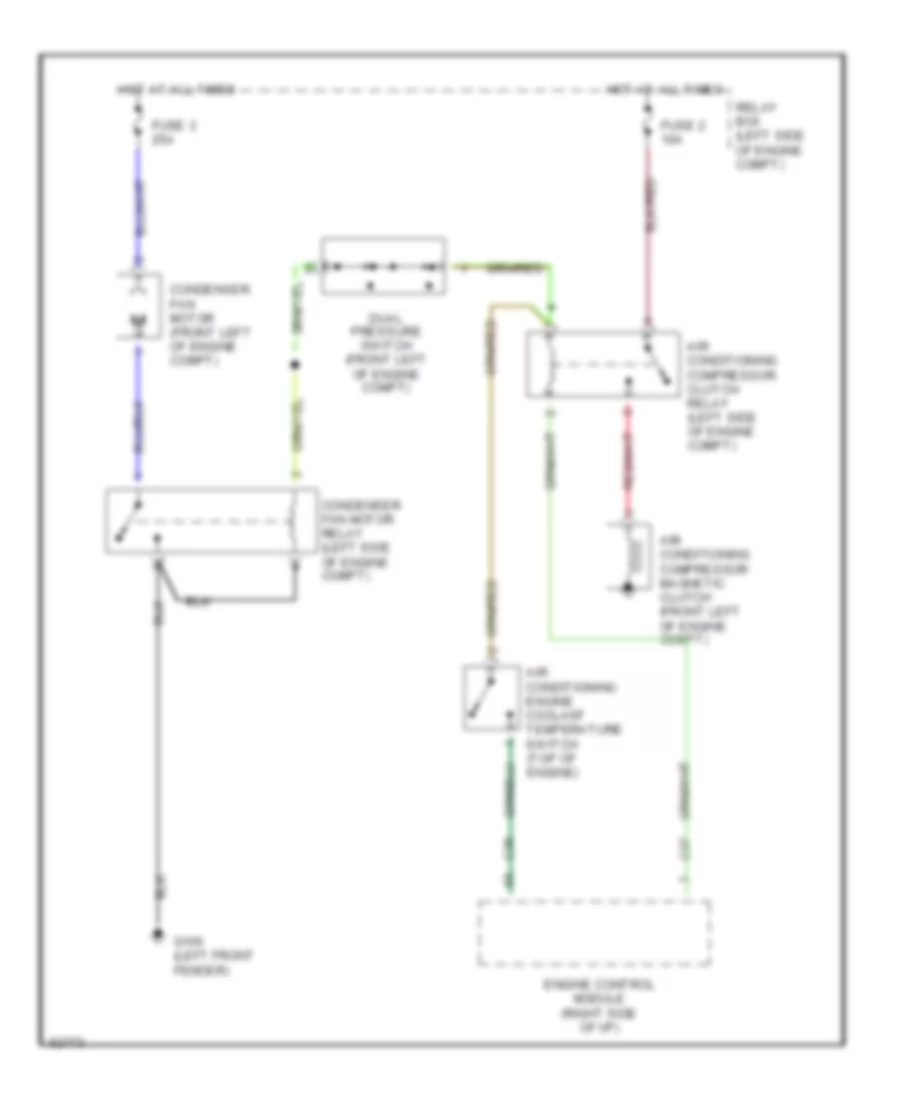 Cooling Fan Wiring Diagram for Mitsubishi Montero SR 1992