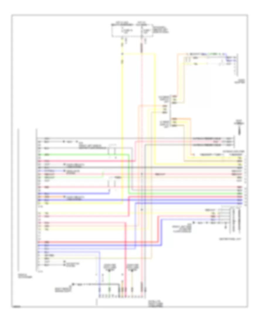 Radio Wiring Diagram, without Multi-Communication System with Amplifier (1 of 2) for Mitsubishi Outlander ES 2008
