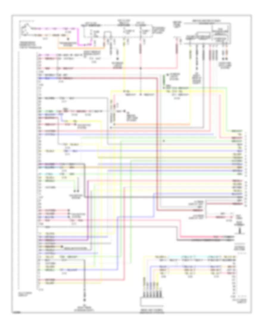 Navigation Wiring Diagram, without Amplifier (1 of 2) for Mitsubishi Outlander ES 2012