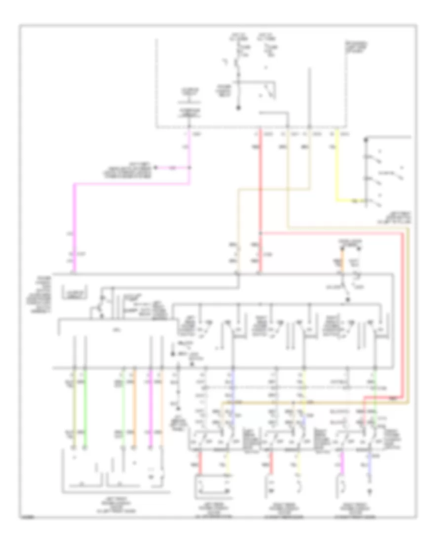 Power Windows Wiring Diagram for Mitsubishi Outlander ES 2012
