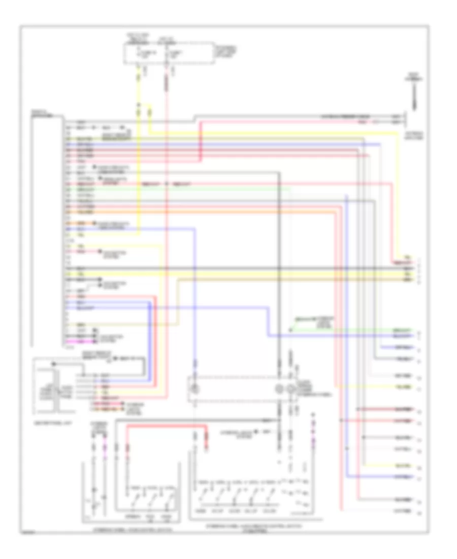Radio Wiring Diagram, without Multi-Communication System without Amplifier (1 of 2) for Mitsubishi Outlander ES 2012