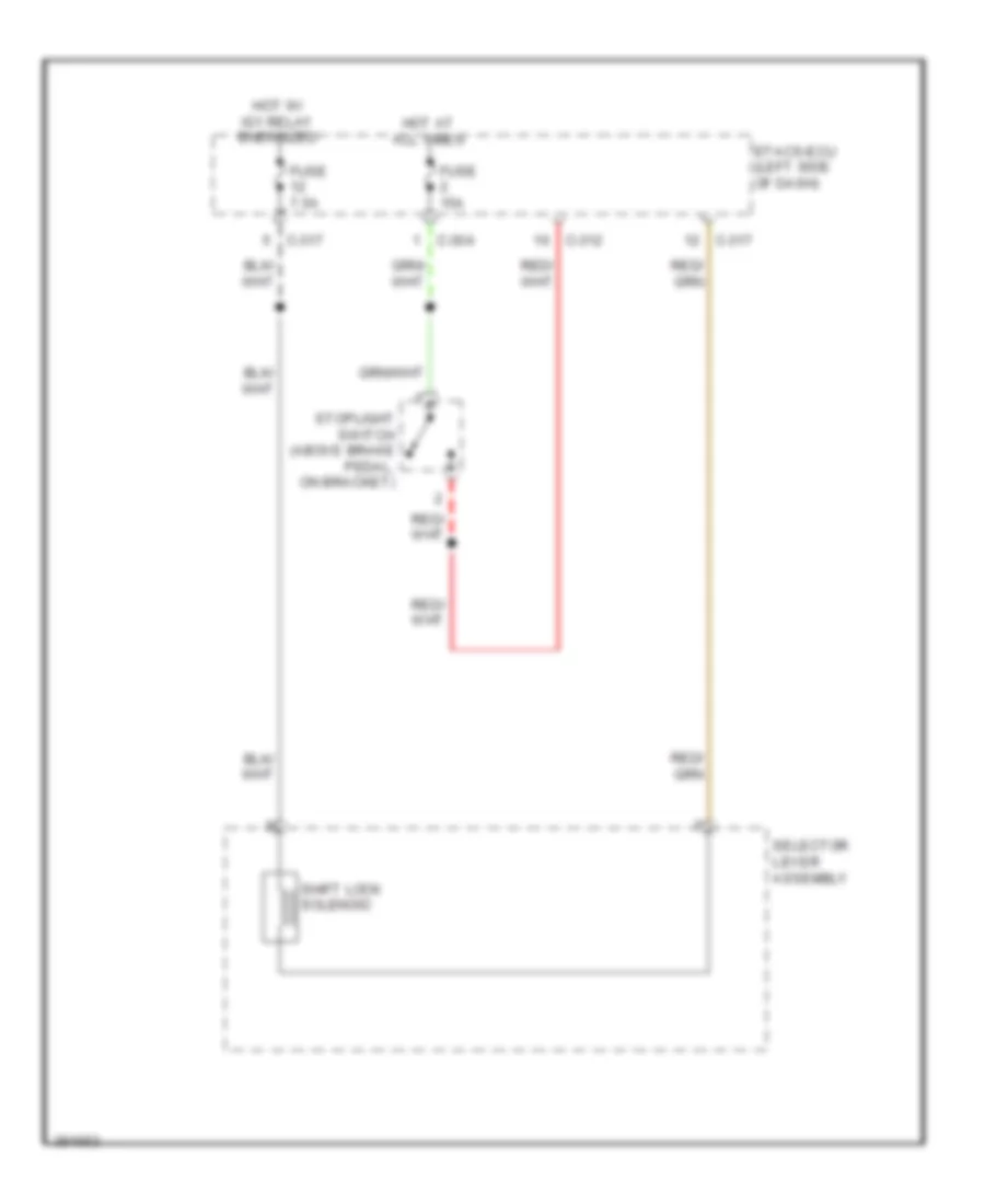 Shift Interlock Wiring Diagram for Mitsubishi Outlander ES 2012