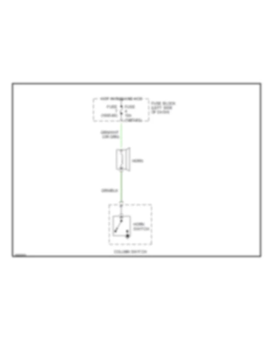 Horn Wiring Diagram for Mitsubishi Pickup Mighty Max 1992