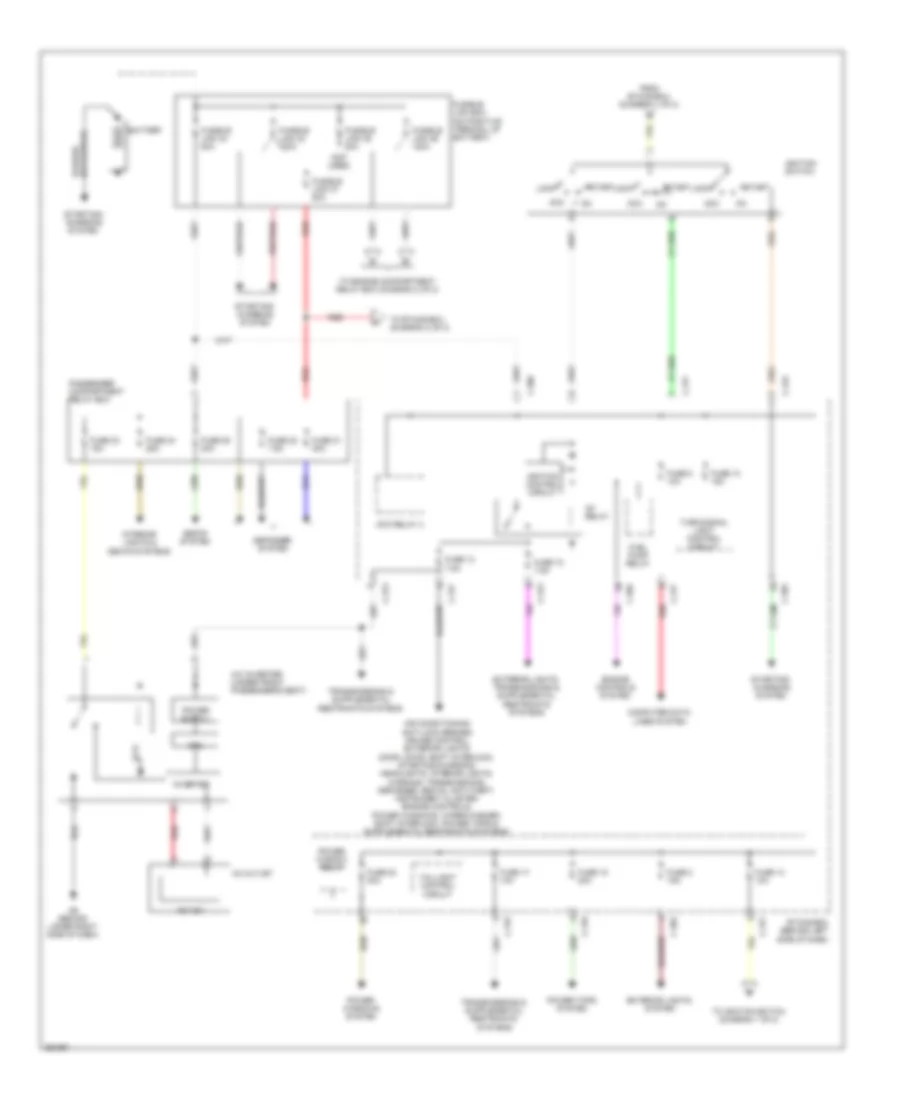 Power Distribution Wiring Diagram 1 of 2 for Mitsubishi Outlander LS 2008