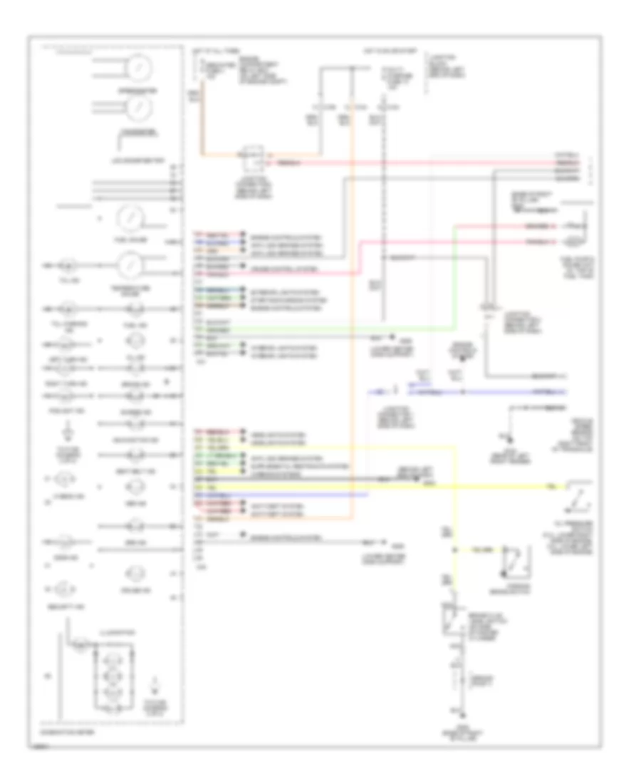 Instrument Cluster Wiring Diagram 1 of 2 for Mitsubishi Eclipse GS 2000