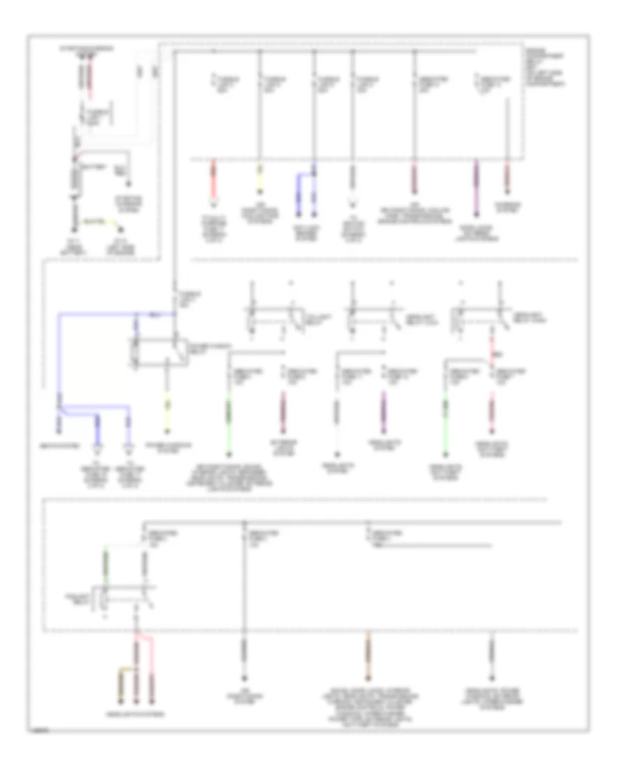 Power Distribution Wiring Diagram 1 of 2 for Mitsubishi Eclipse GS 2000