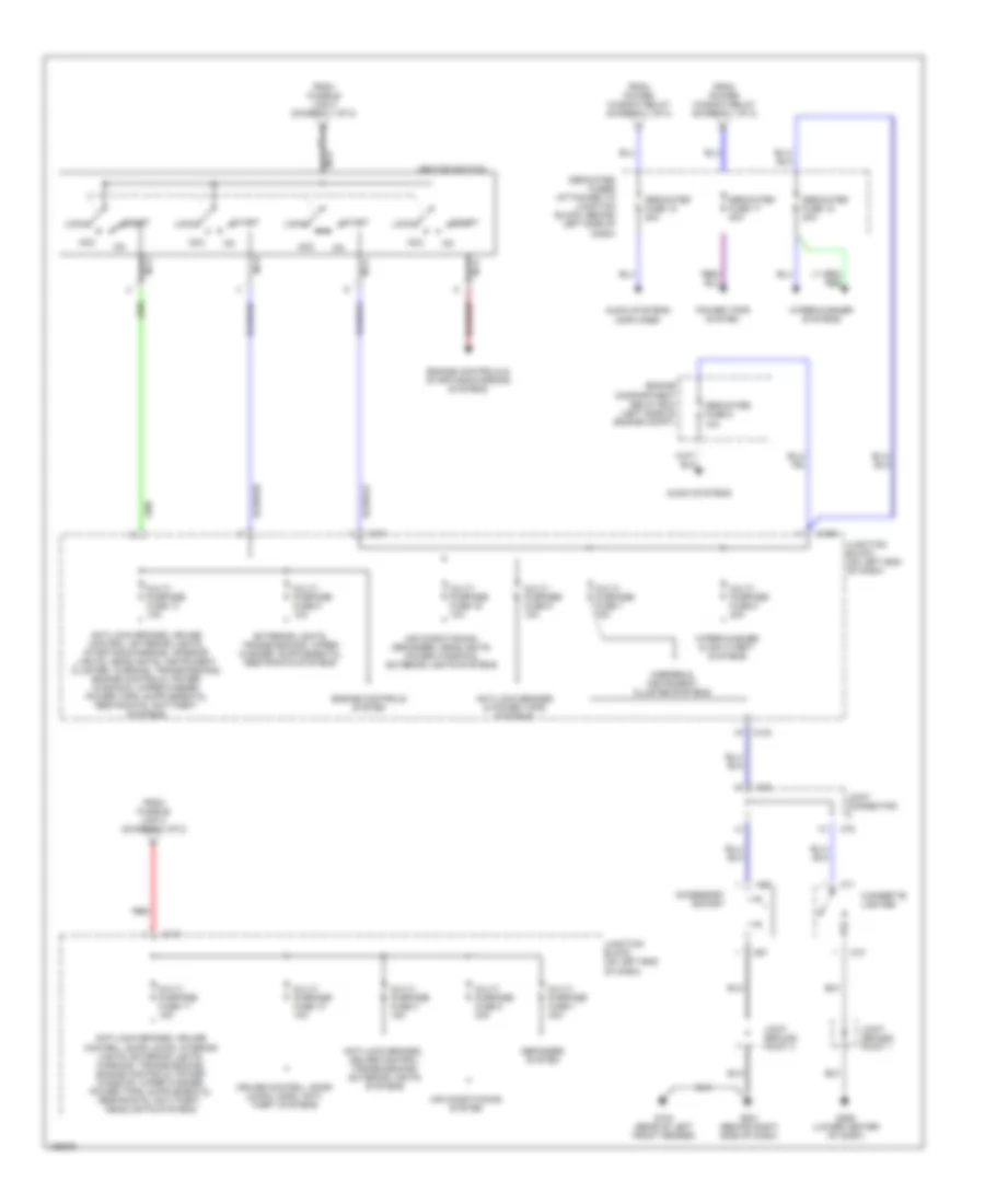 Power Distribution Wiring Diagram (2 of 2) for Mitsubishi Eclipse GS 2000