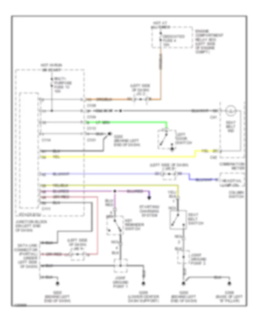 Warning System Wiring Diagrams for Mitsubishi Eclipse GS 2000