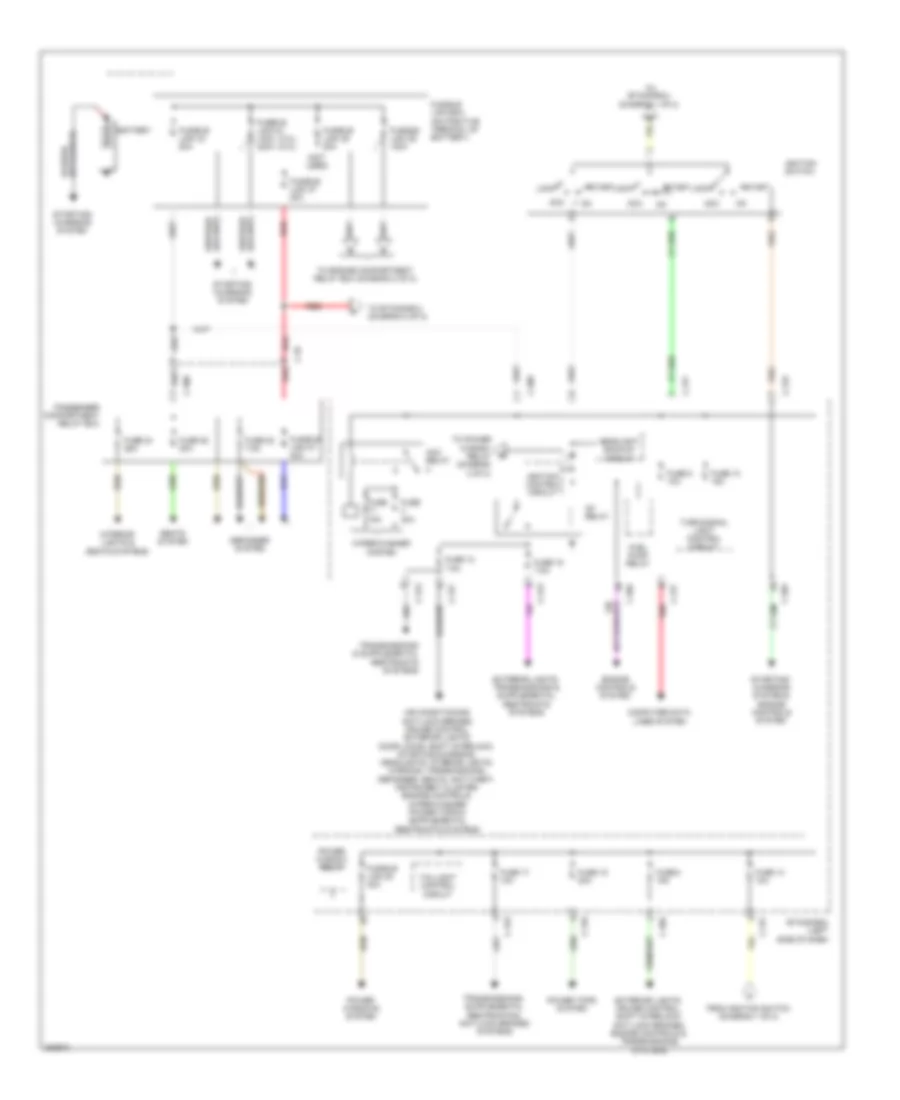 Power Distribution Wiring Diagram 1 of 2 for Mitsubishi Outlander GT 2012