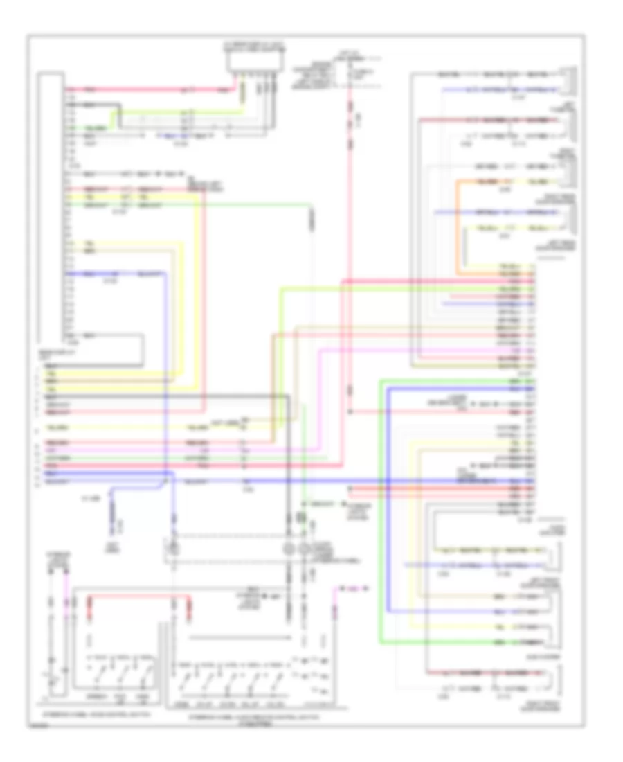 Radio Wiring Diagram, without Multi-Communication System with Amplifier (2 of 2) for Mitsubishi Outlander GT 2012
