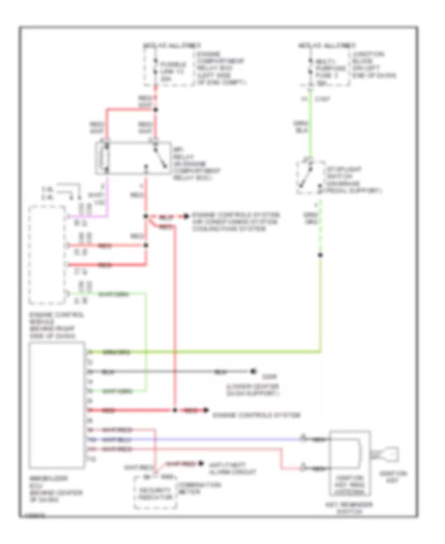 Immobilizer Wiring Diagram M T for Mitsubishi Eclipse GT 2000