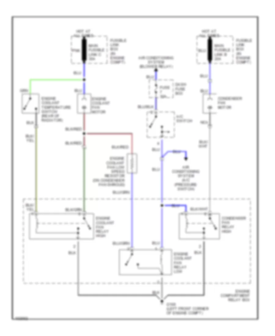 Cooling Fan Wiring Diagram for Mitsubishi Precis 1992