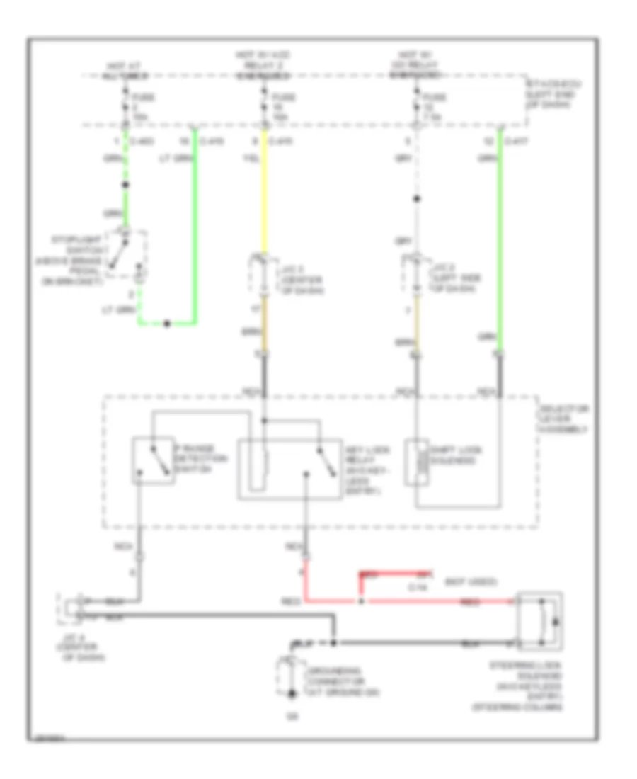 Shift Interlock Wiring Diagram for Mitsubishi Outlander Sport ES 2012