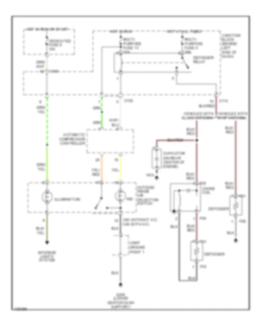 Defogger Wiring Diagram for Mitsubishi Eclipse RS 2000