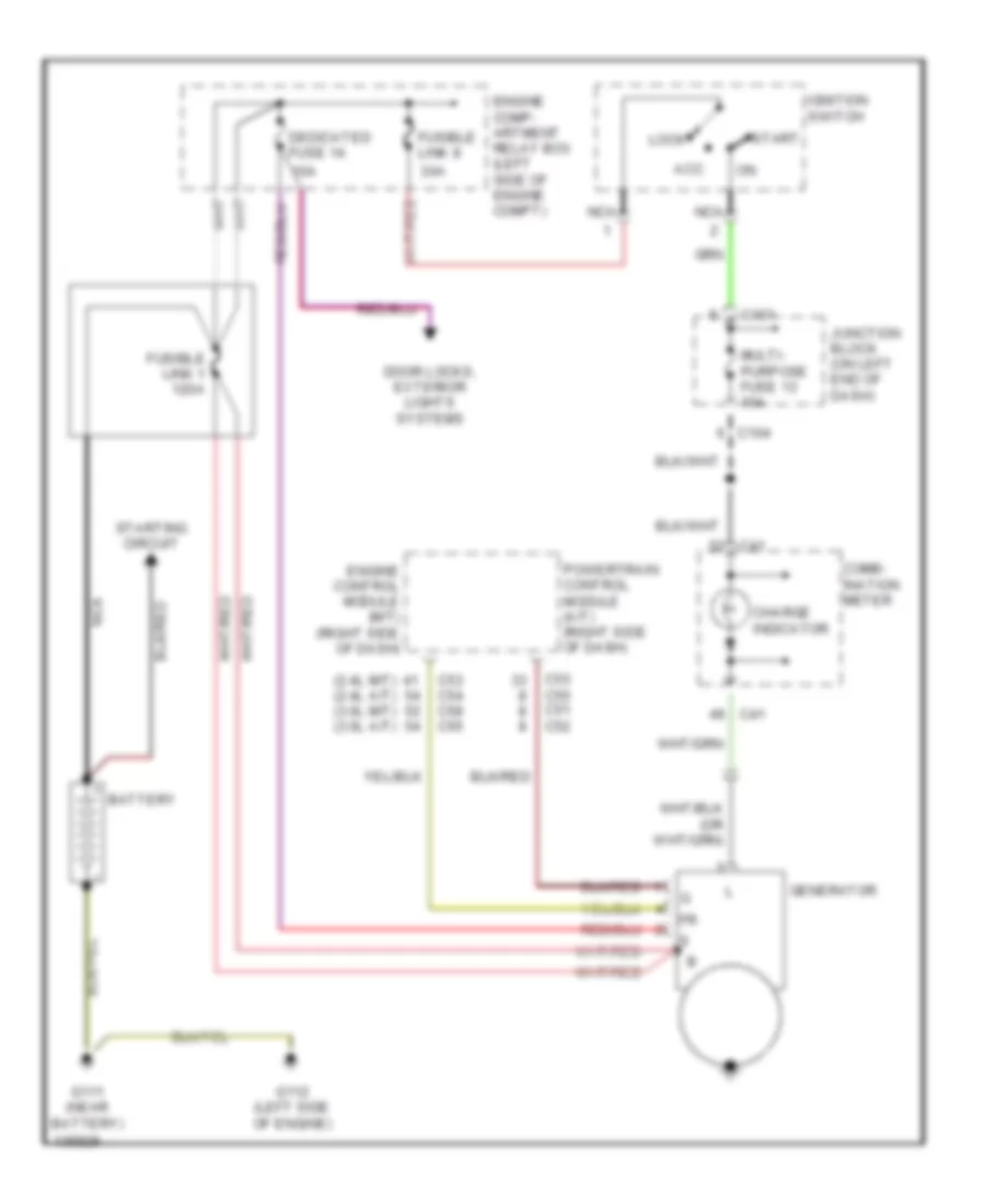 Charging Wiring Diagram for Mitsubishi Eclipse RS 2000