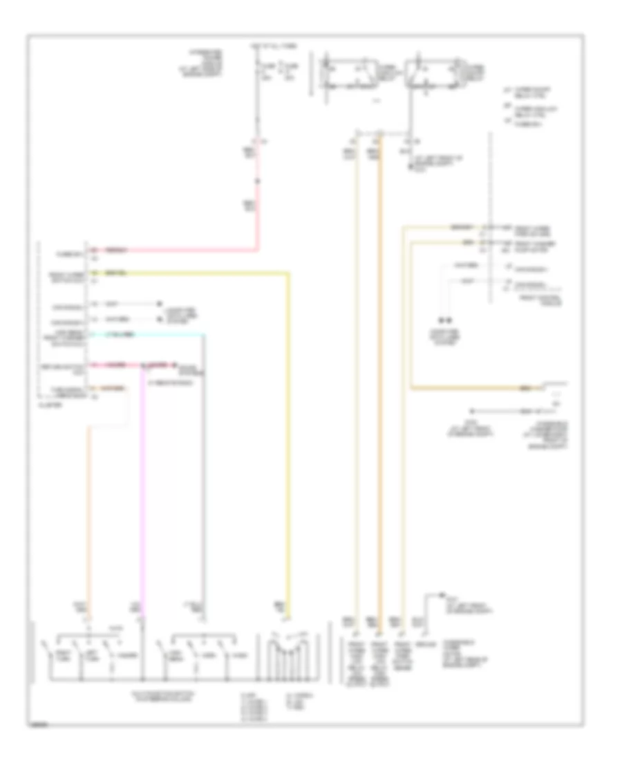 Электросхема стеклоочистителя, дворников и омывателя для Mitsubishi Raider LS 2008
