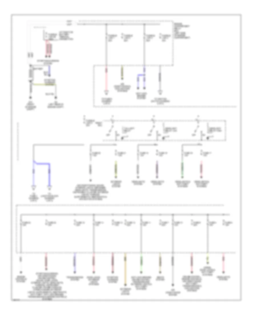 Power Distribution Wiring Diagram 1 of 2 for Mitsubishi Endeavor Limited 2004