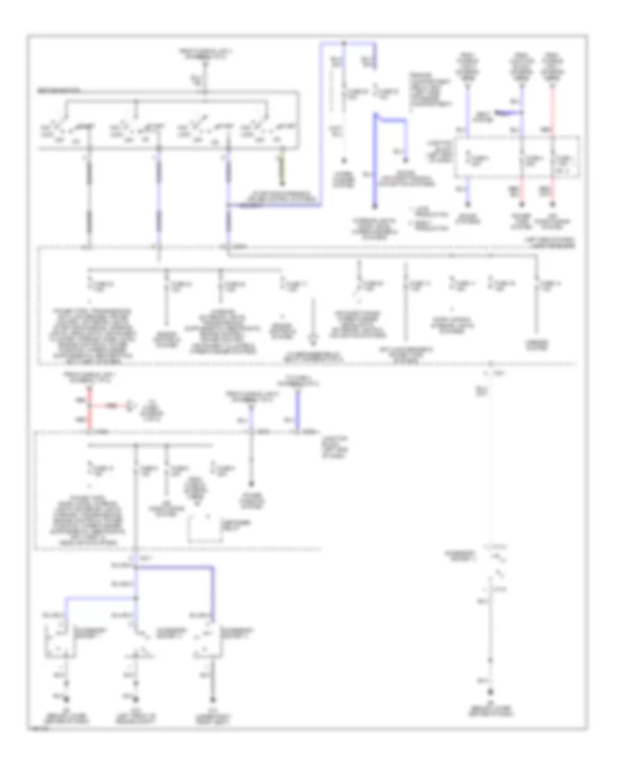 Power Distribution Wiring Diagram 2 of 2 for Mitsubishi Endeavor Limited 2004