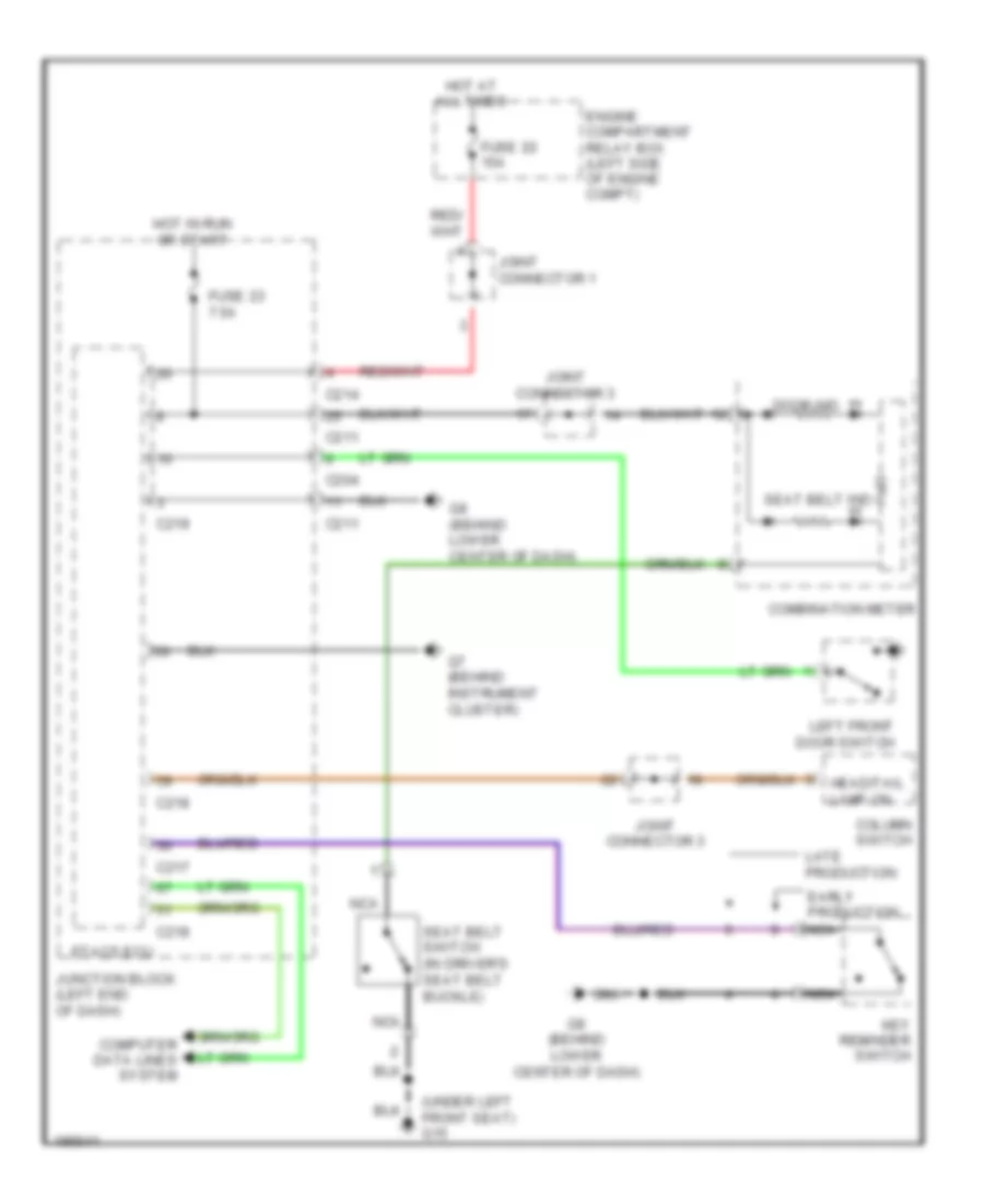 Chime Wiring Diagram for Mitsubishi Endeavor Limited 2004