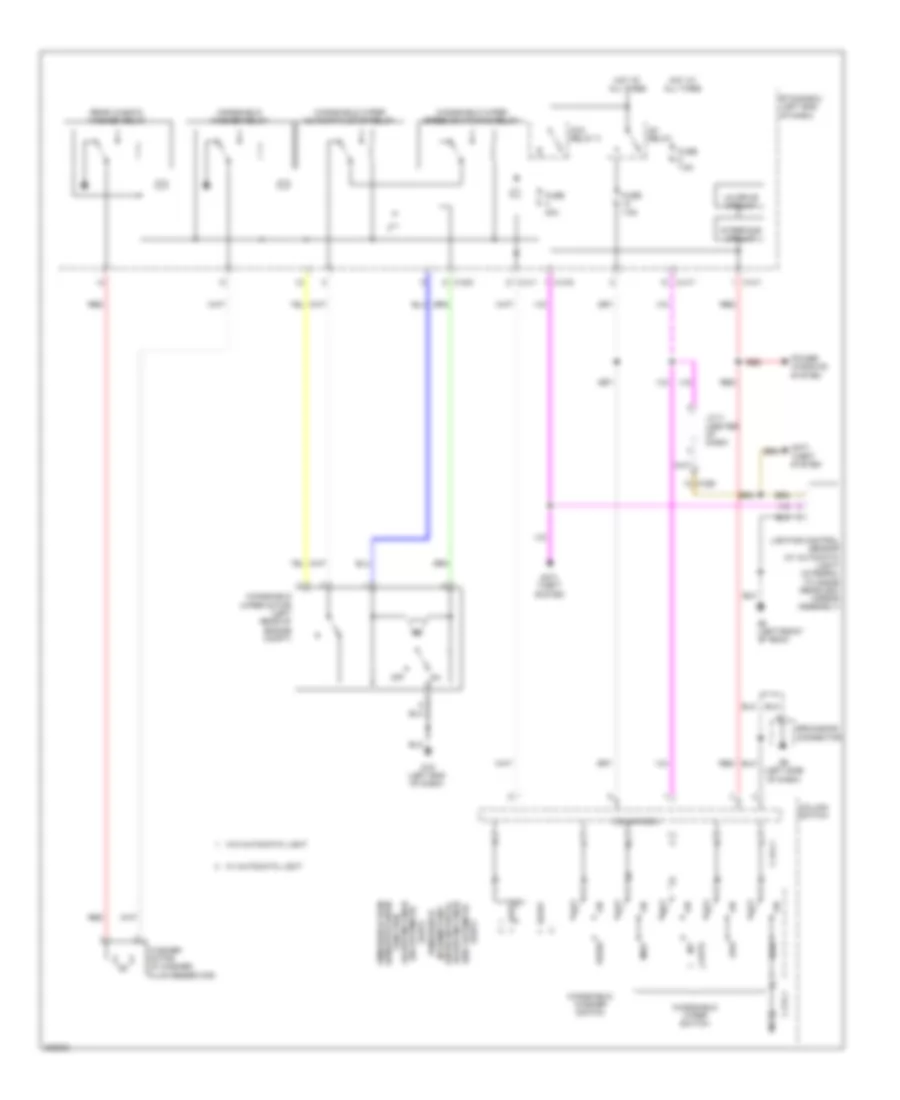 Электросхема передних стеклоочистителей дворников и омывателя лобового стекла для Mitsubishi Outlander Sport SE 2012
