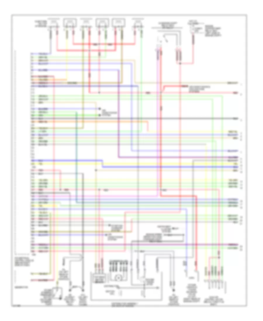 3.0L, Engine Performance Wiring Diagram, with AT (1 of 4) for Mitsubishi Eclipse Spyder GS 2005