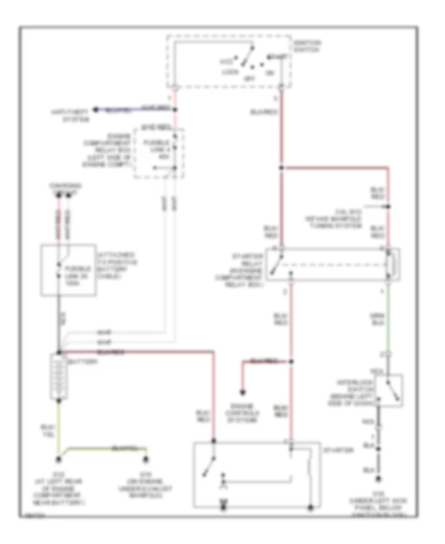 Starting Wiring Diagram, MT for Mitsubishi Eclipse Spyder GS 2005