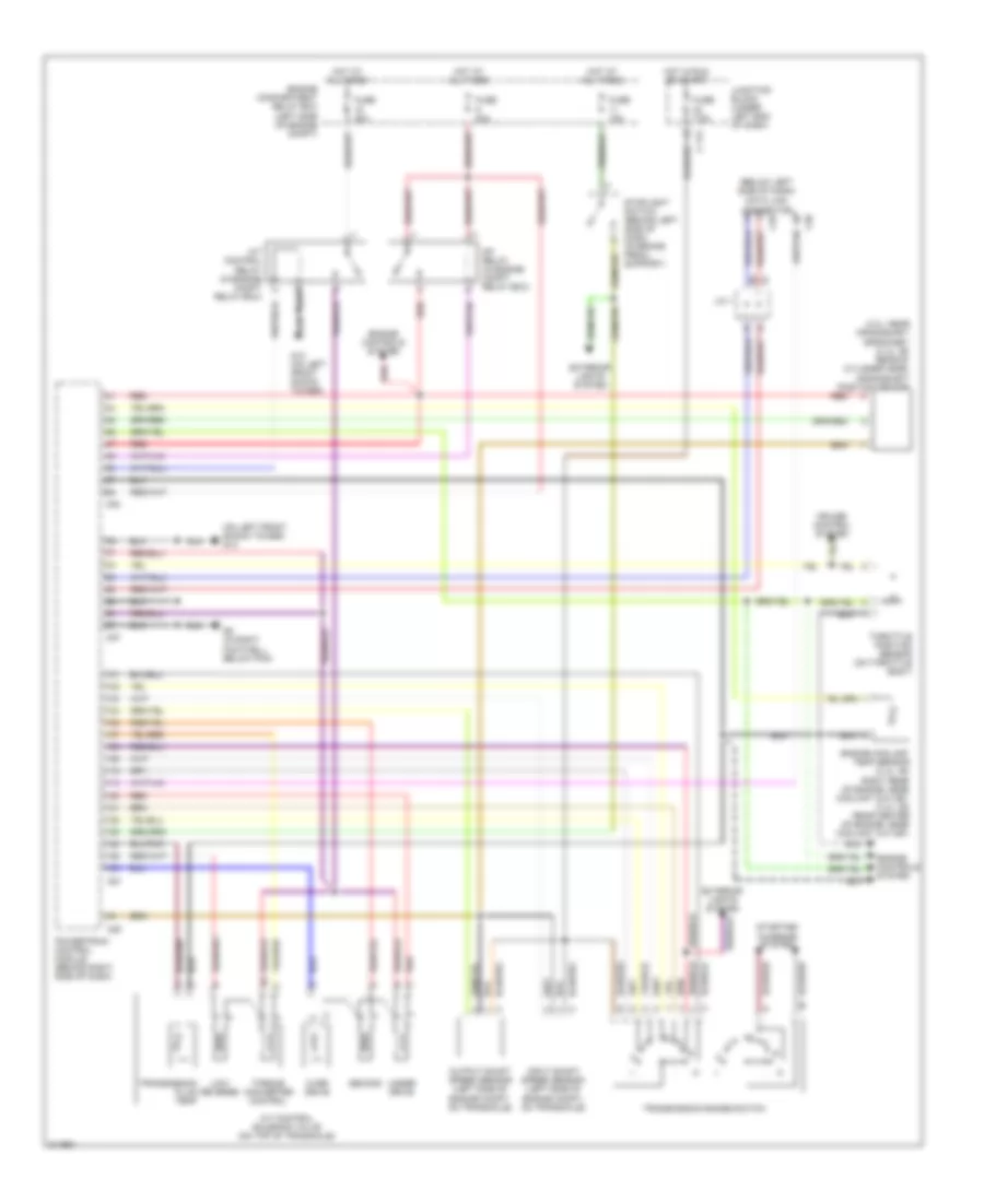 Transmission Wiring Diagram, without Sportronic for Mitsubishi Eclipse Spyder GS 2005