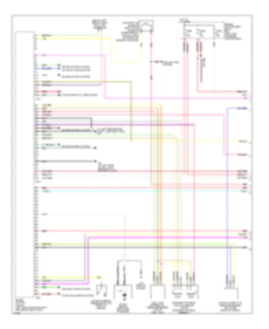3.8L, Engine Performance Wiring Diagram, MT (1 of 4) for Mitsubishi Eclipse GS 2009